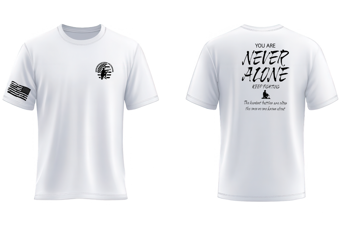 Never Alone Veteran Support T-Shirt