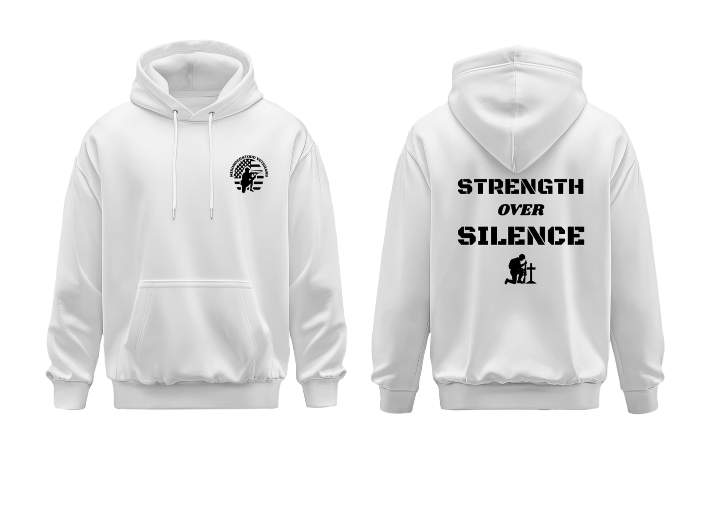 Strength Over Silence Veteran Pullover Hoodie