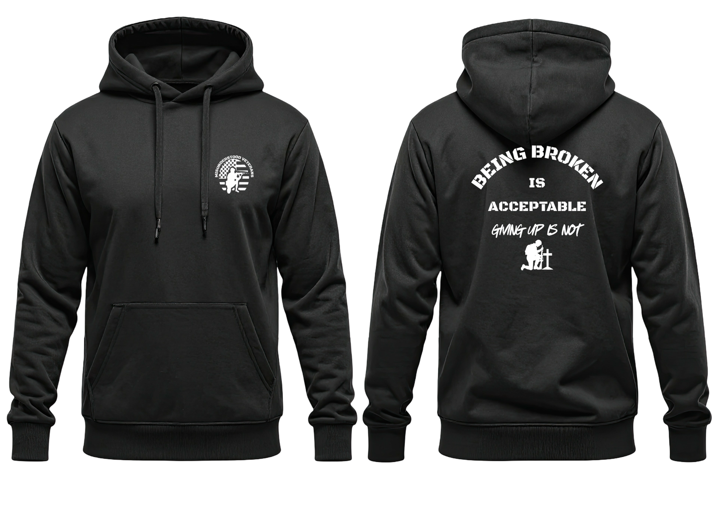 Being Broken Veteran Resilience Hoodie