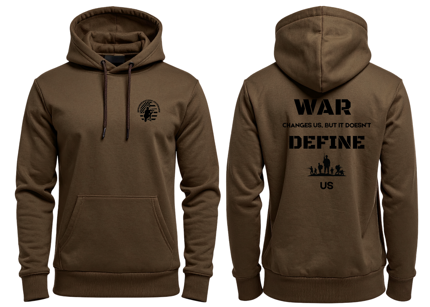 War Changes, Not Defines Veteran Hoodie